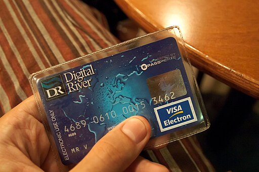 Digital River ePassporte bank card. Kuala Lumpur, Malaysia.